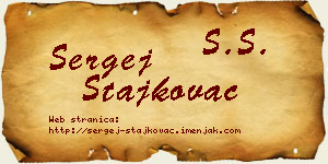 Sergej Stajkovac vizit kartica